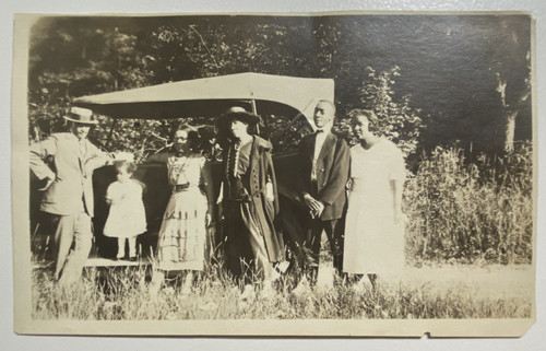 Antica cartolina rppc - antica, famiglia
