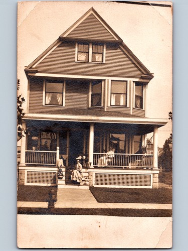 C1906 famiglia sul portico - c1906,